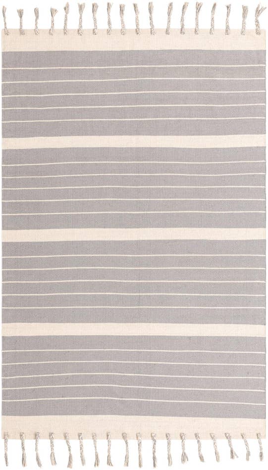 Detail image of 6' 1 x 9' Hand Woven Chindi Cotton Rug