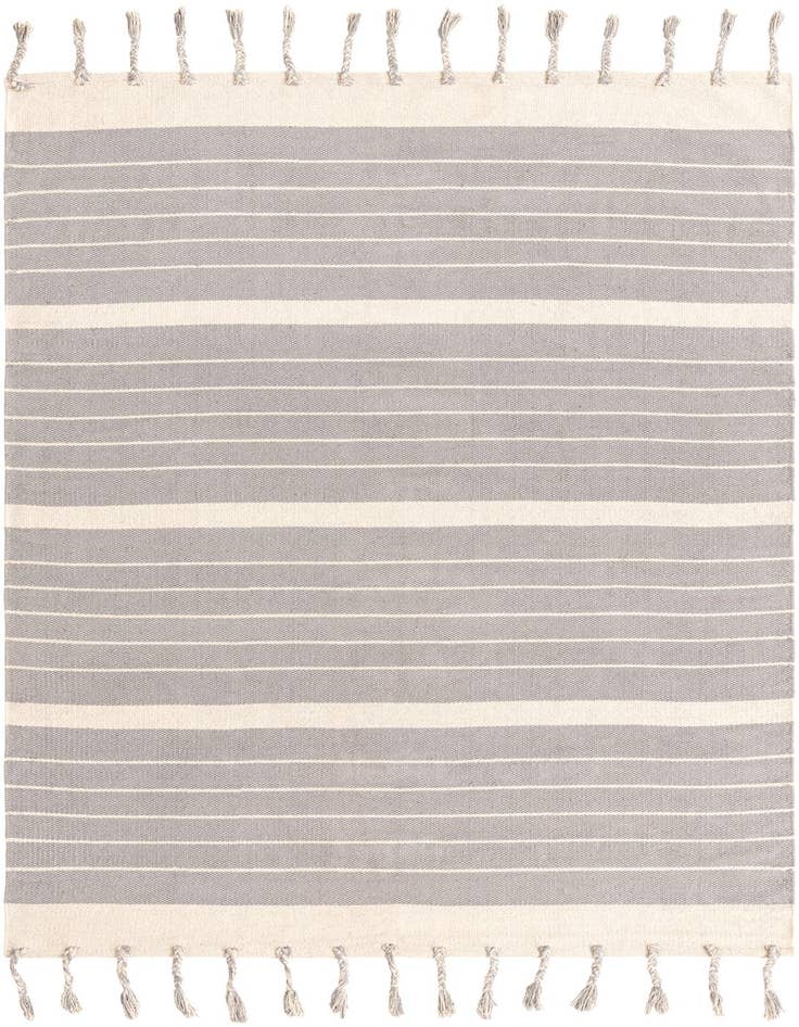 Detail image of 5' 1 x 8' Hand Woven Chindi Cotton Rug