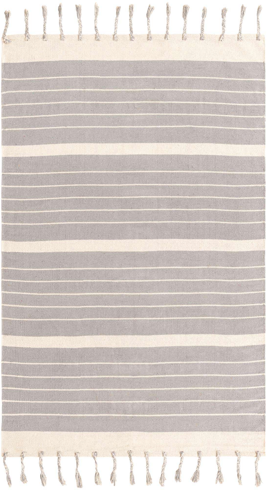5' 1 x 8' Hand Woven Chindi Cotton Rug