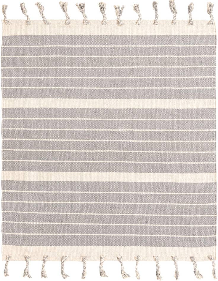 Detail image of 4' 1 x 6' 1 Hand Woven Chindi Cotton Rug