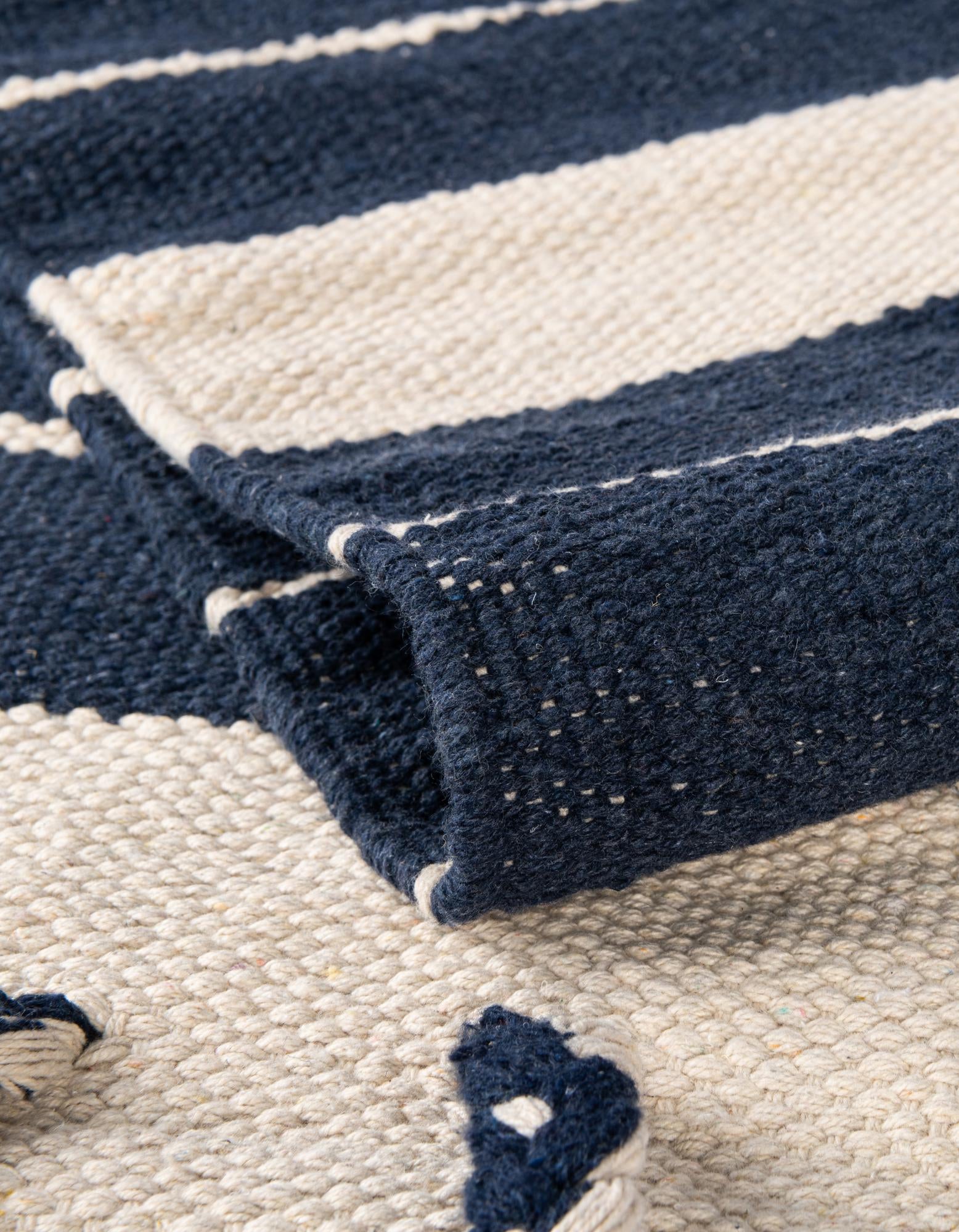 Custom Gray and White Hand Woven Chindi Cotton Rug