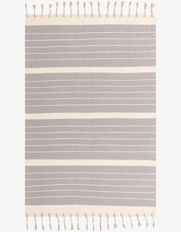6' 1 x 9' Hand Woven Chindi Cotton Rug