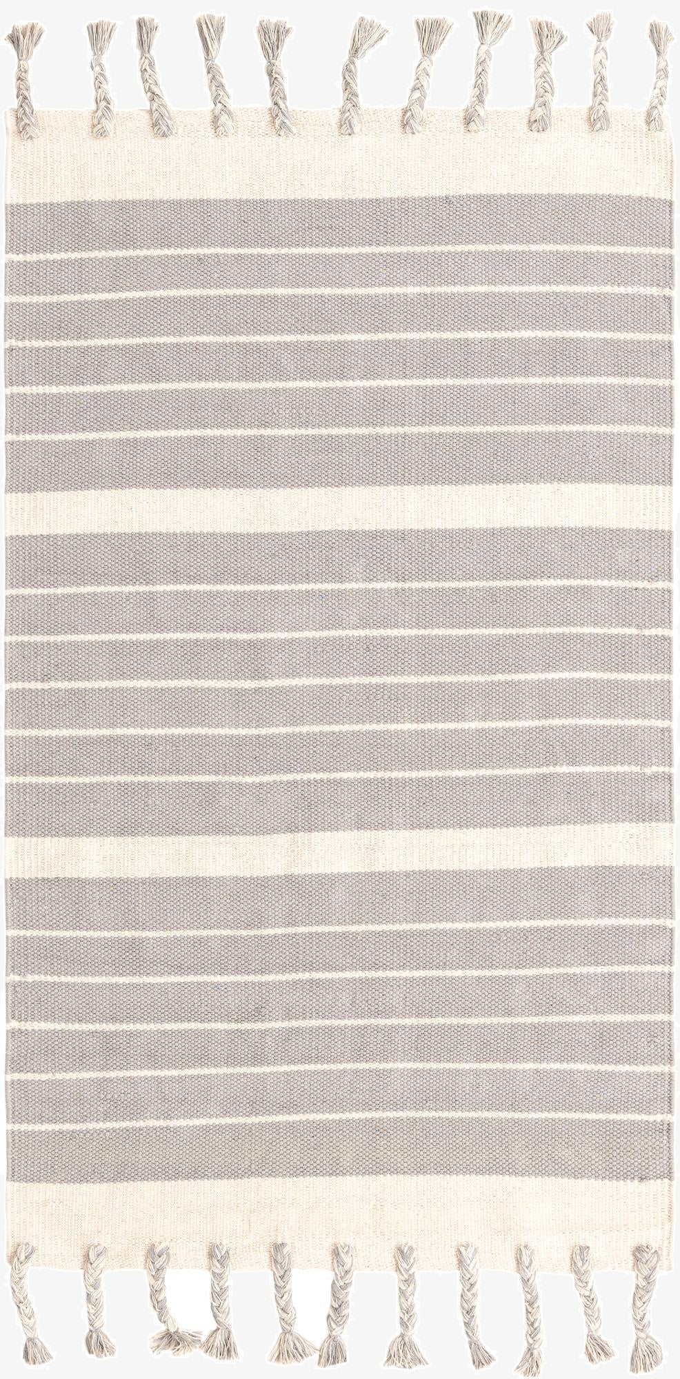3' 3 x 5' 1  Hand Woven Chindi Cotton Rug