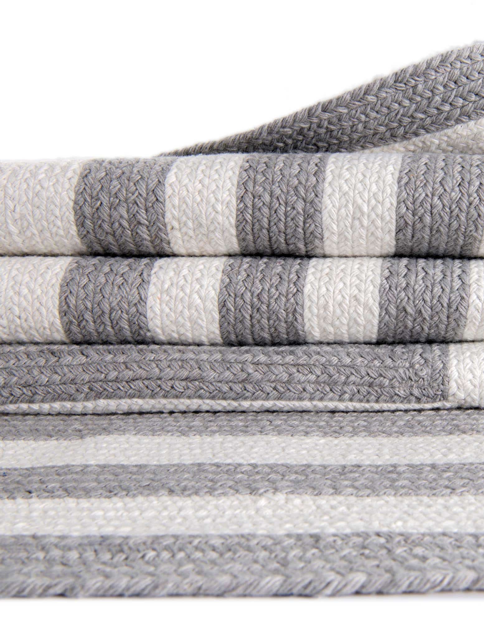 Custom Gray and White Easy-Clean Eco Verse Washable Indoor / Outdoor Rug