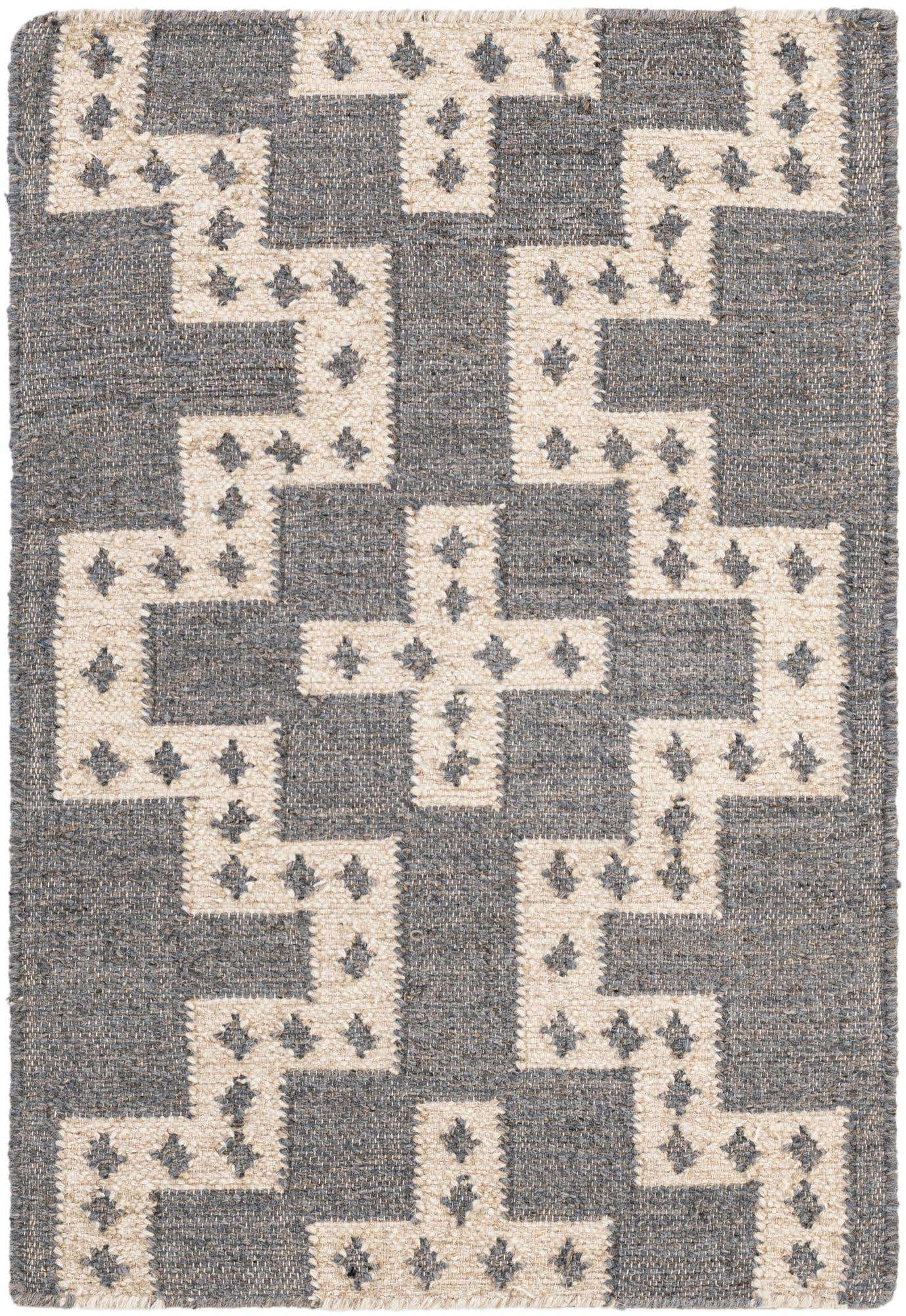 2' x 3' 1 Hand Woven Kilim Wool Rug