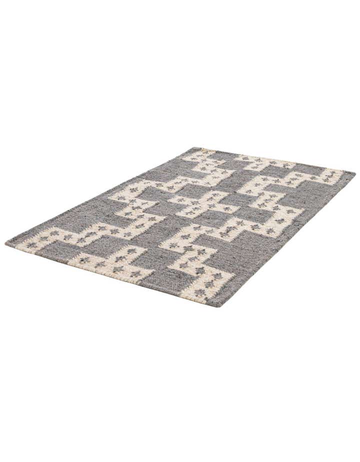 2' x 3' 1 Hand Woven Kilim Wool Rug