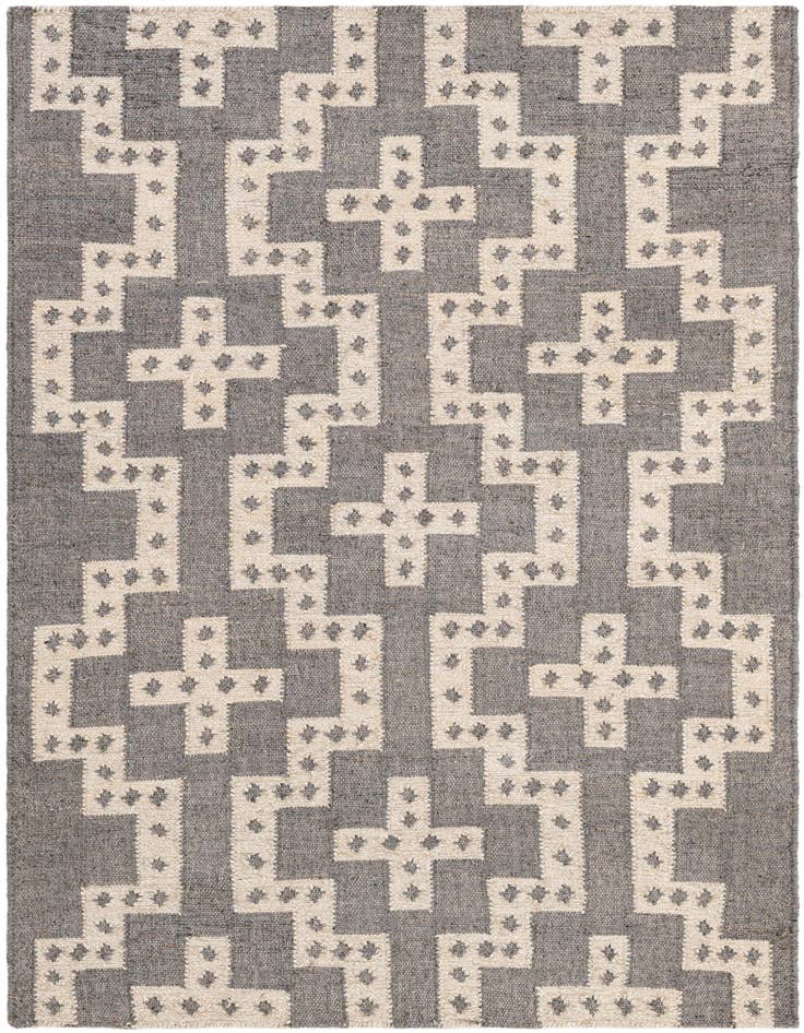 Detail image of 4' 1 x 6' 1 Hand Woven Kilim Wool Rug
