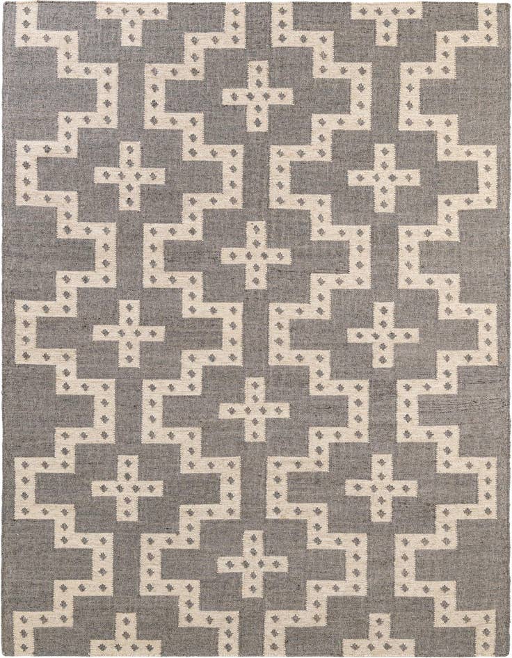 Detail image of 6' 1 x 9' Hand Woven Kilim Wool Rug