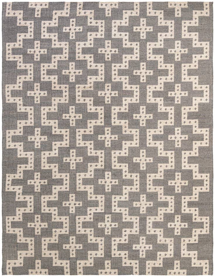 Detail image of 9' x 12' Hand Woven Kilim Wool Rug