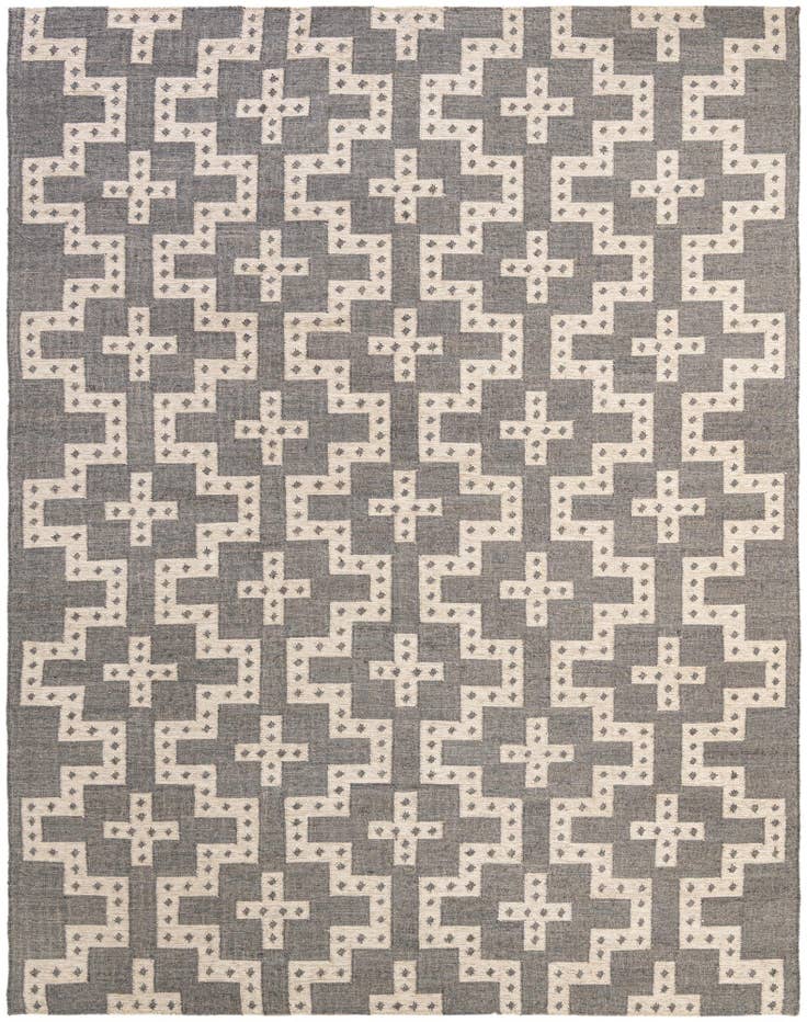 Detail image of 9' x 12' Hand Woven Kilim Wool Rug