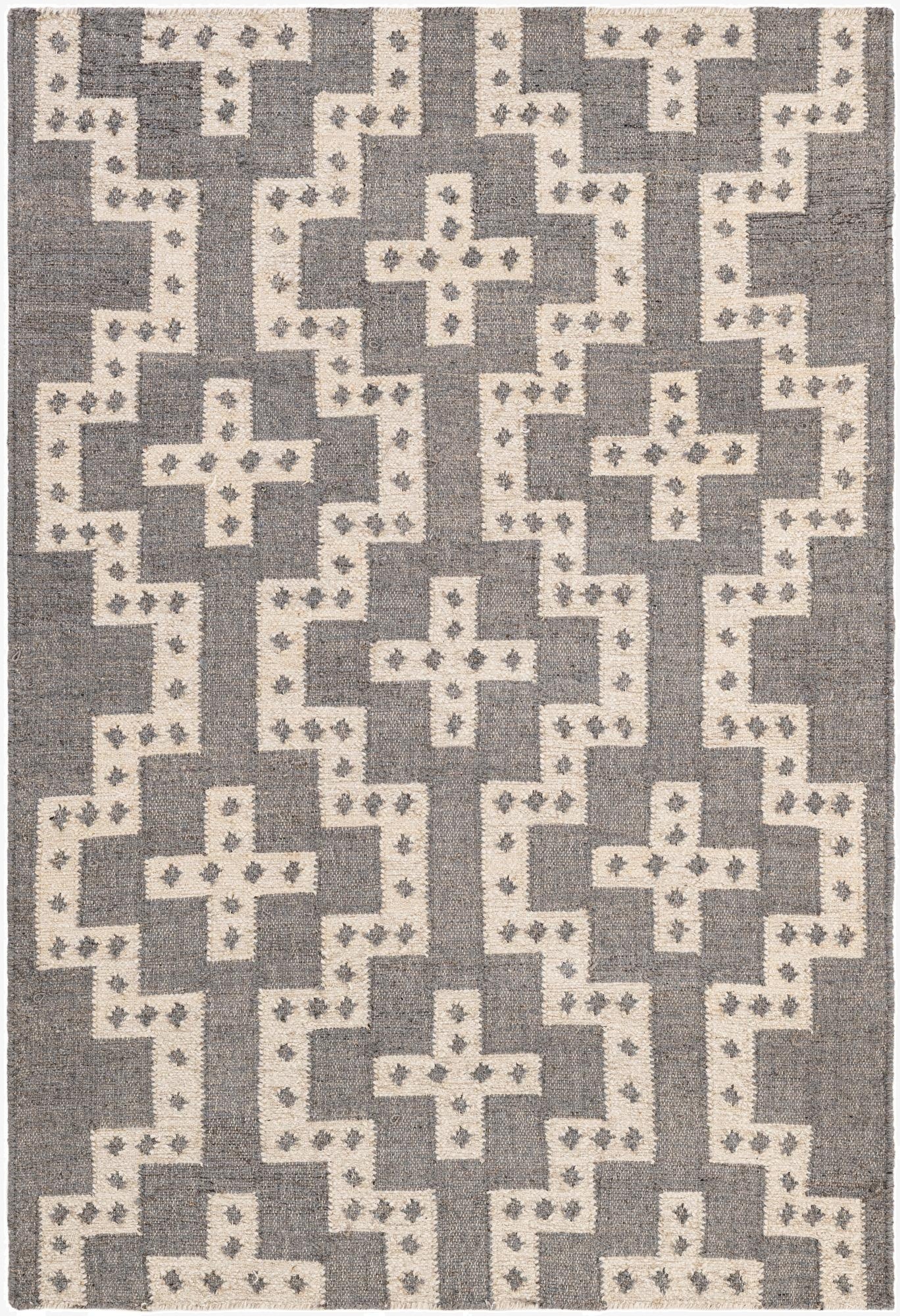 4' 1 x 6' 1  Hand Woven Kilim Wool Rug