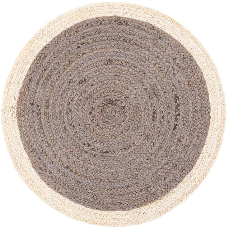 Detail image of 3' 1 x 3' 1 Handmade Braided Jute Round Rug
