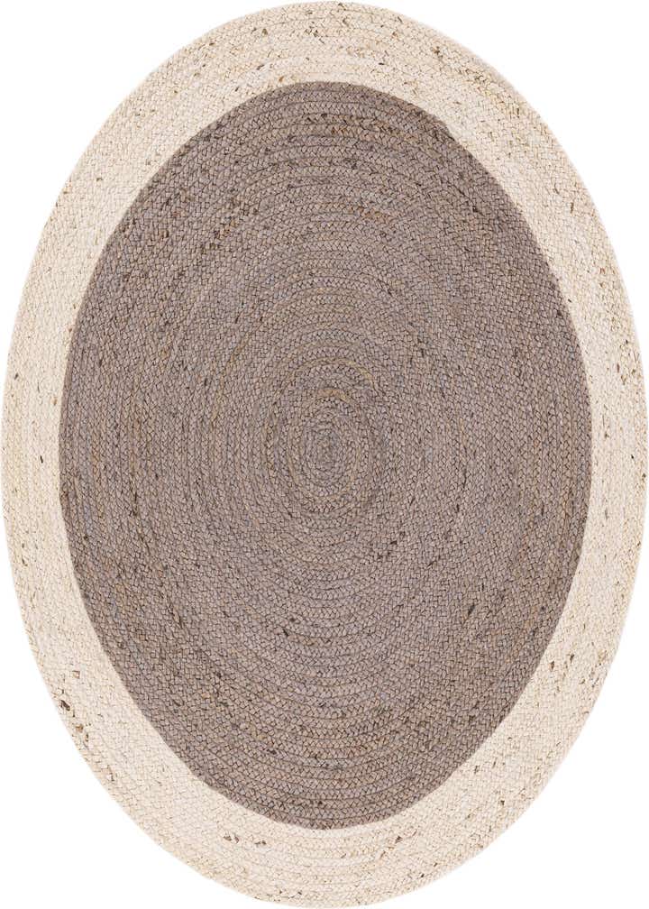 5' 1 x 5' 1 Handmade Braided Jute Round Rug
