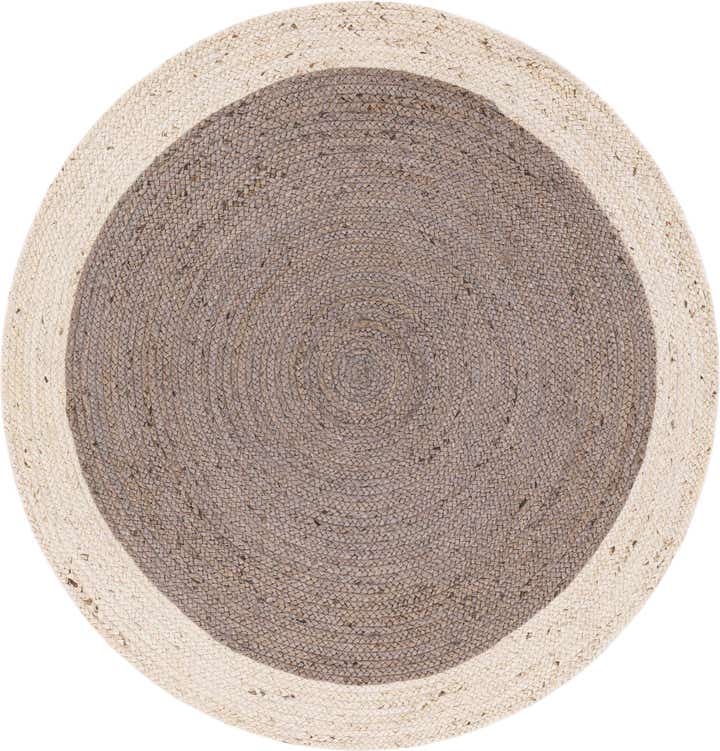 5' 1 x 5' 1 Handmade Braided Jute Round Rug