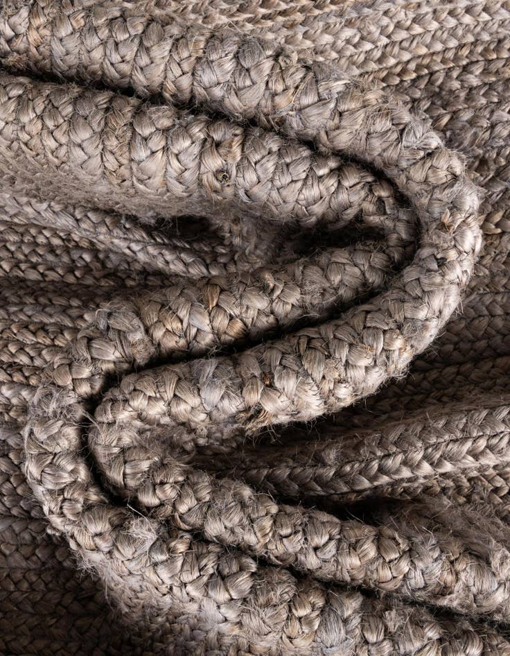 Detail image of 7' 10 x 7' 10 Handmade Braided Jute Round Rug