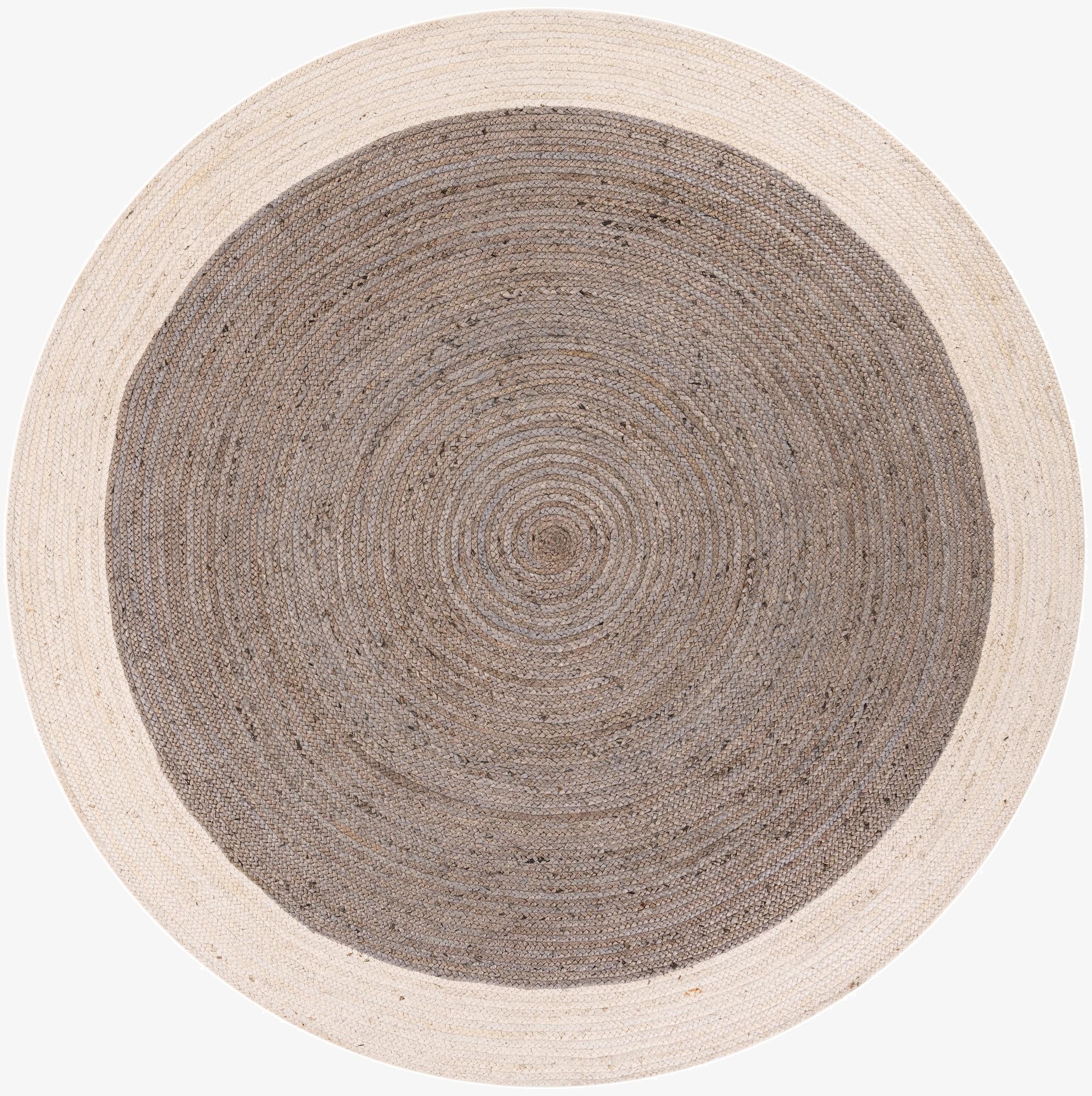 7' 10 x 7' 10  Hand Braided Jute Round Rug