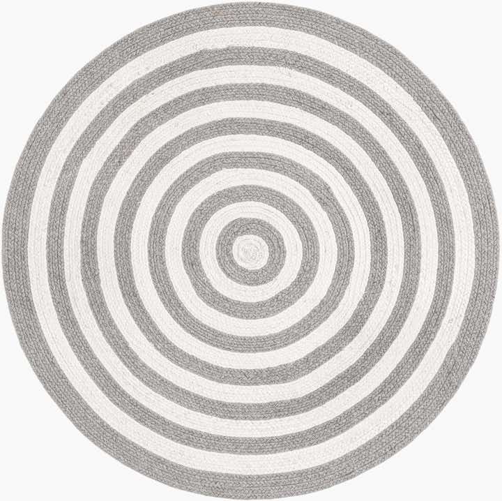 3' 3 x 3' 3 Easy-Clean Eco Verse Washable Indoor / Outdoor Round Rug