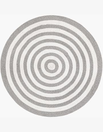 3' 3 x 3' 3 Easy-Clean Eco Verse Washable Indoor / Outdoor Round Rug