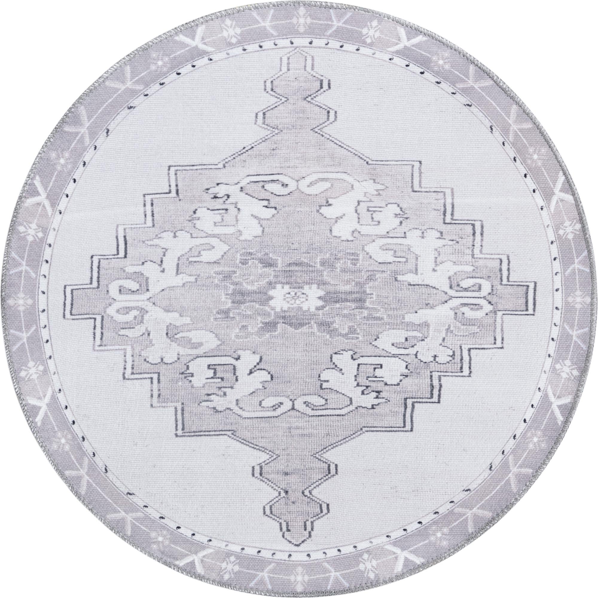 3' 6 x 3' 6 Washable Timeless Round Rug