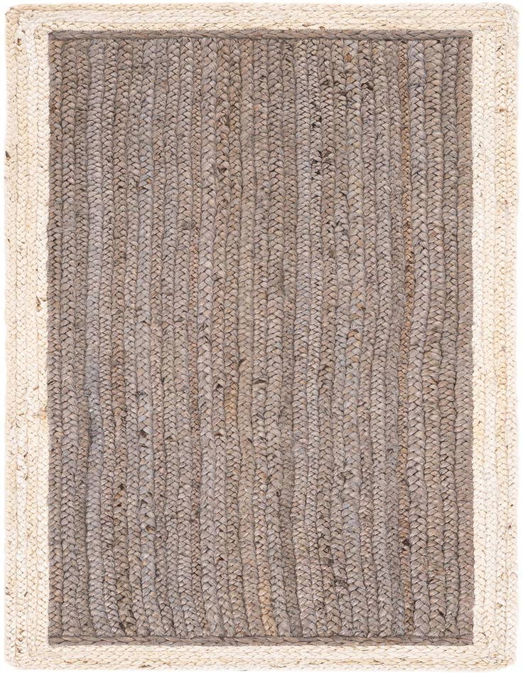 Detail image of 2' x 5' 1  Hand Braided Jute Runner Rug