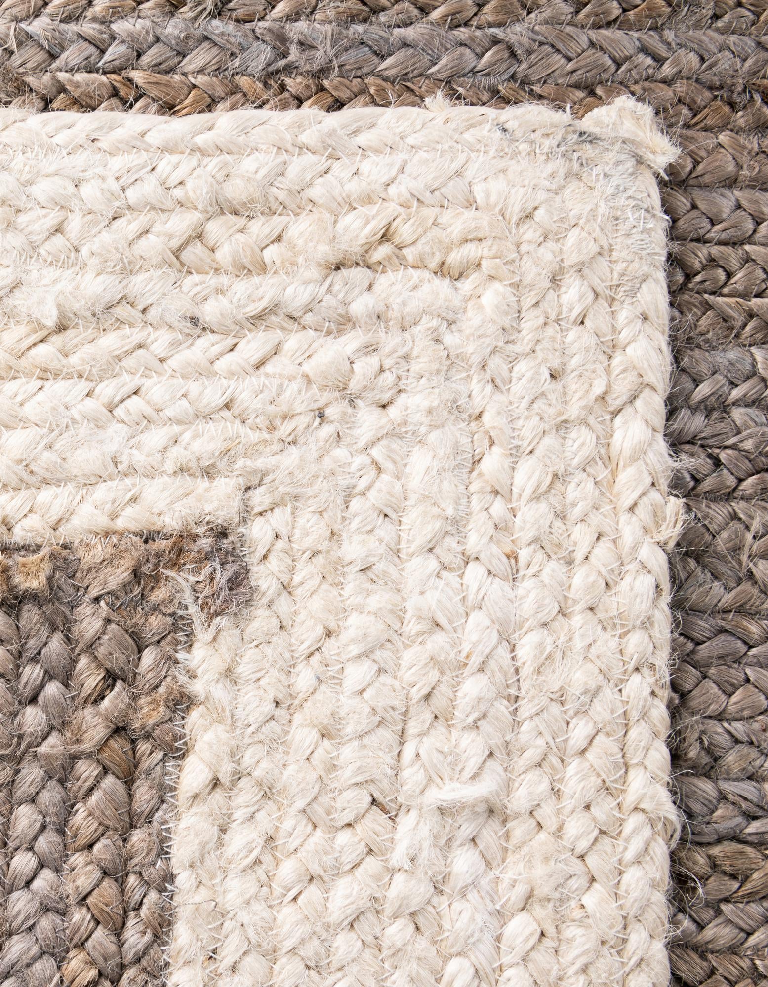2' x 5' 1 Handmade Braided Jute Runner Rug