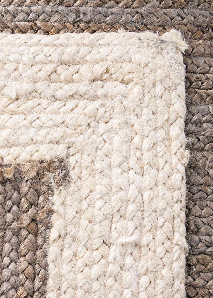 2' x 8' Handmade Braided Jute Runner Rug