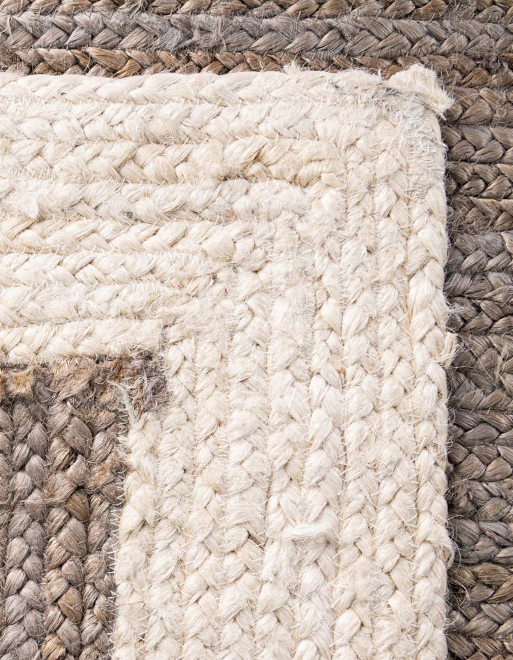 Detail image of 2' x 8' Handmade Braided Jute Runner Rug