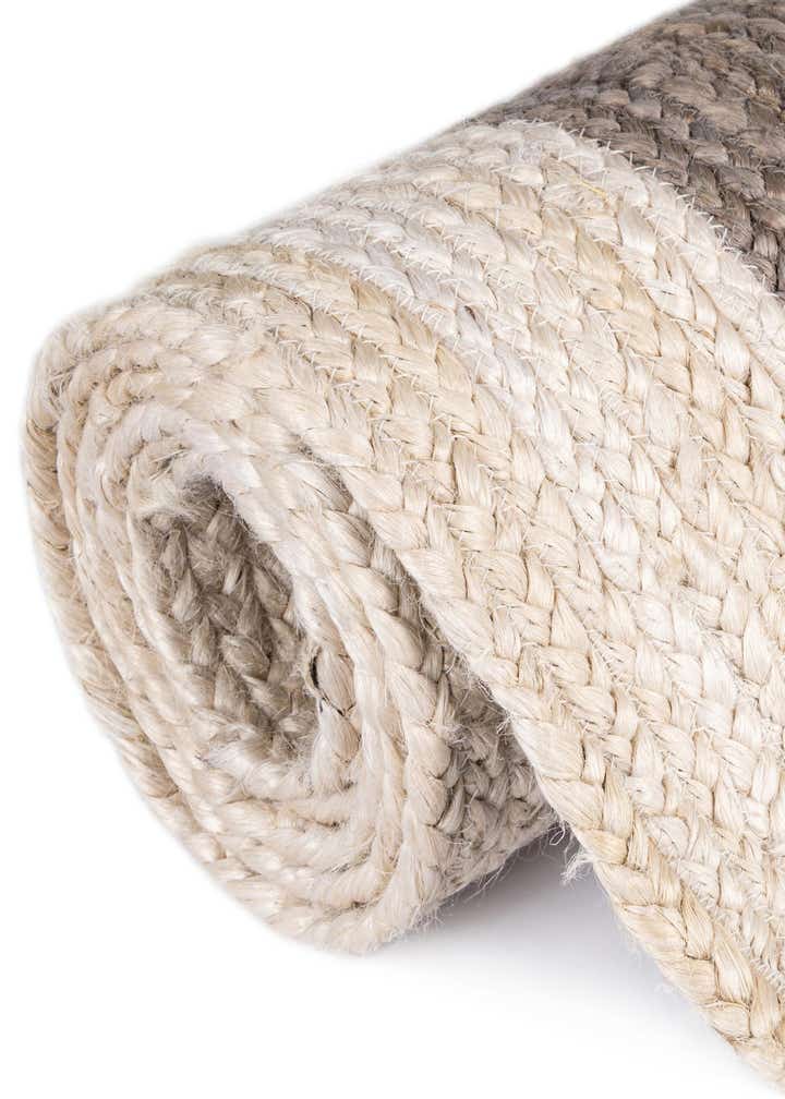 2' x 8' Handmade Braided Jute Runner Rug