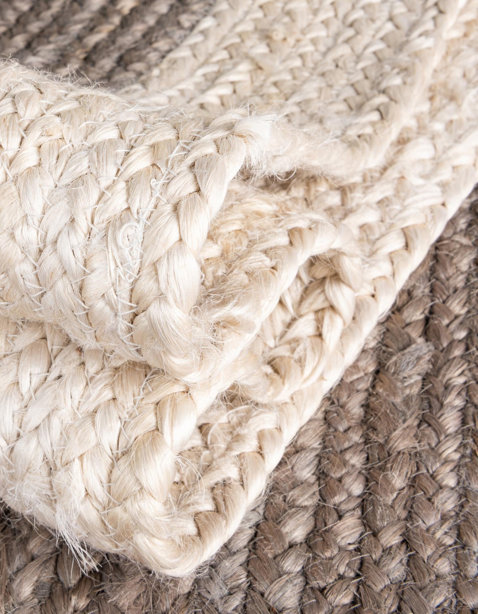 2' x 5' 1 Handmade Braided Jute Runner Rug