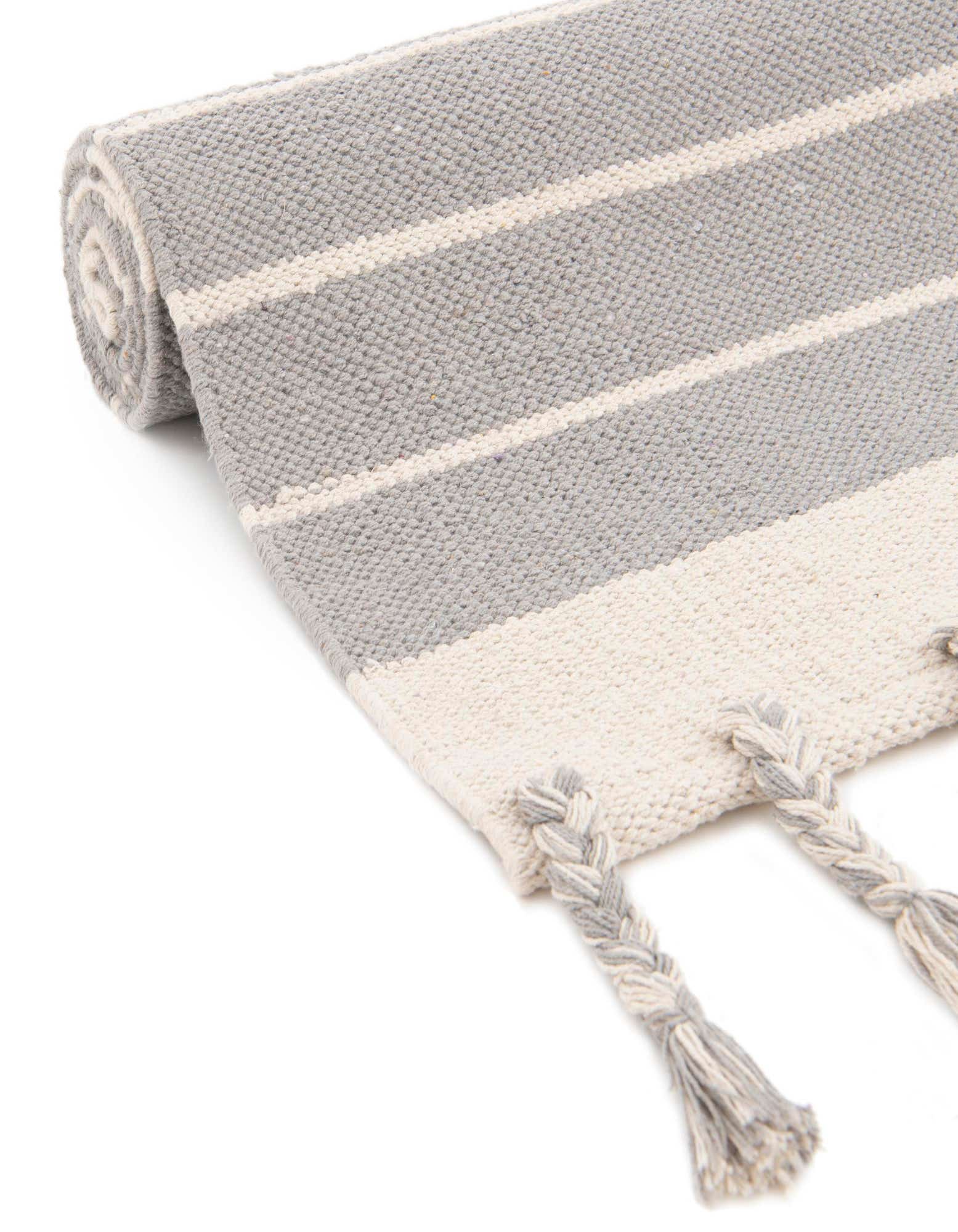 Detail image of 80cm x 305cm  Hand Woven Chindi Cotton Runner Rug