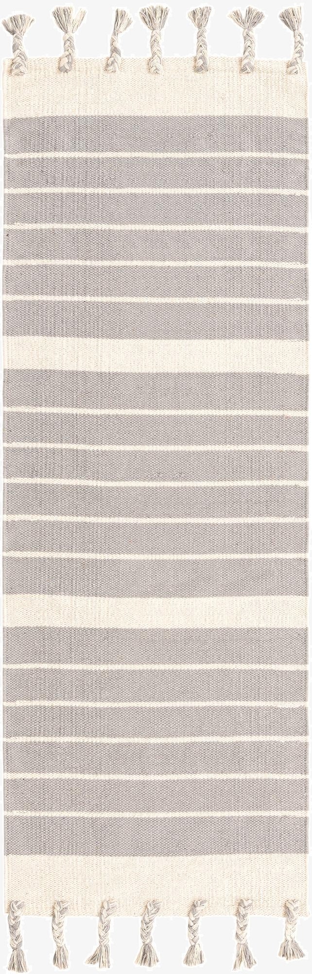2' 2 x 6' 1  Hand Woven Chindi Cotton Runner Rug