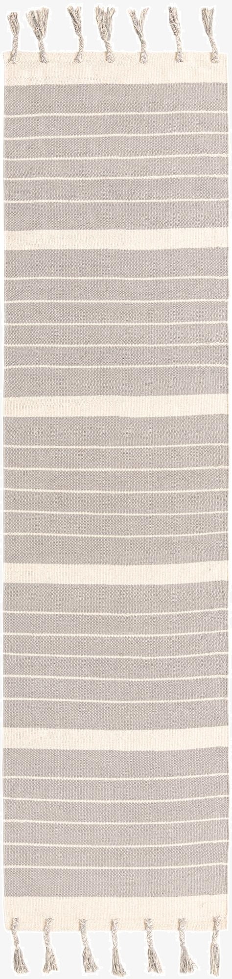 2' 7 x 10'  Hand Woven Chindi Cotton Runner Rug