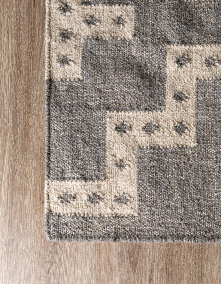 Detail image of 2' x 8' Hand Woven Kilim Wool Runner Rug