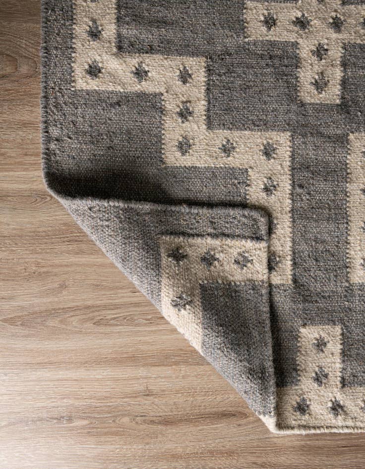 Detail image of 2' x 8' Hand Woven Kilim Wool Runner Rug