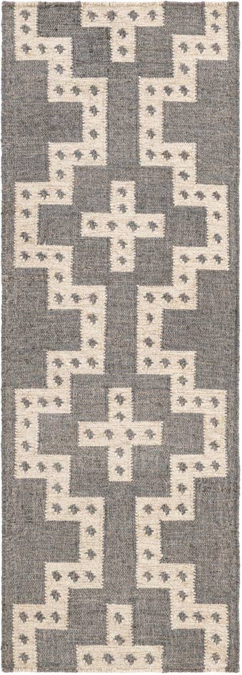 Detail image of 2' x 6' 1 Hand Woven Kilim Wool Runner Rug