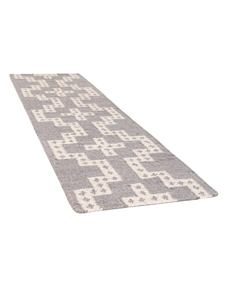 Detail image of 2' x 8'  Hand Woven Kilim Wool Runner Rug