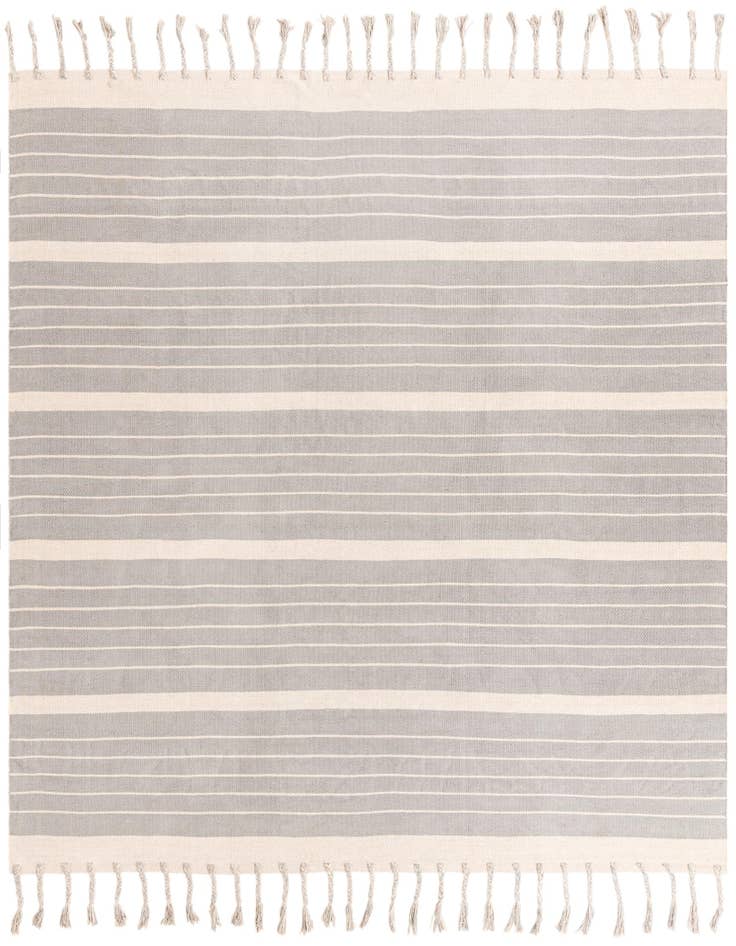 Detail image of 10' x 10' Hand Woven Chindi Cotton Square Rug