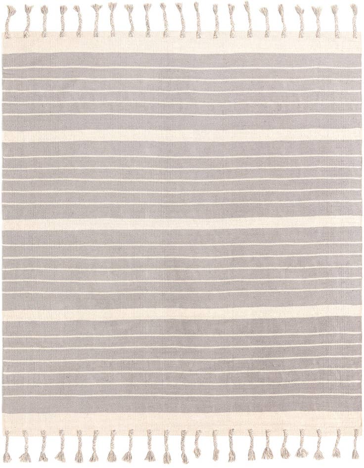 Detail image of 7' 1 x 7' 1 Hand Woven Chindi Cotton Square Rug