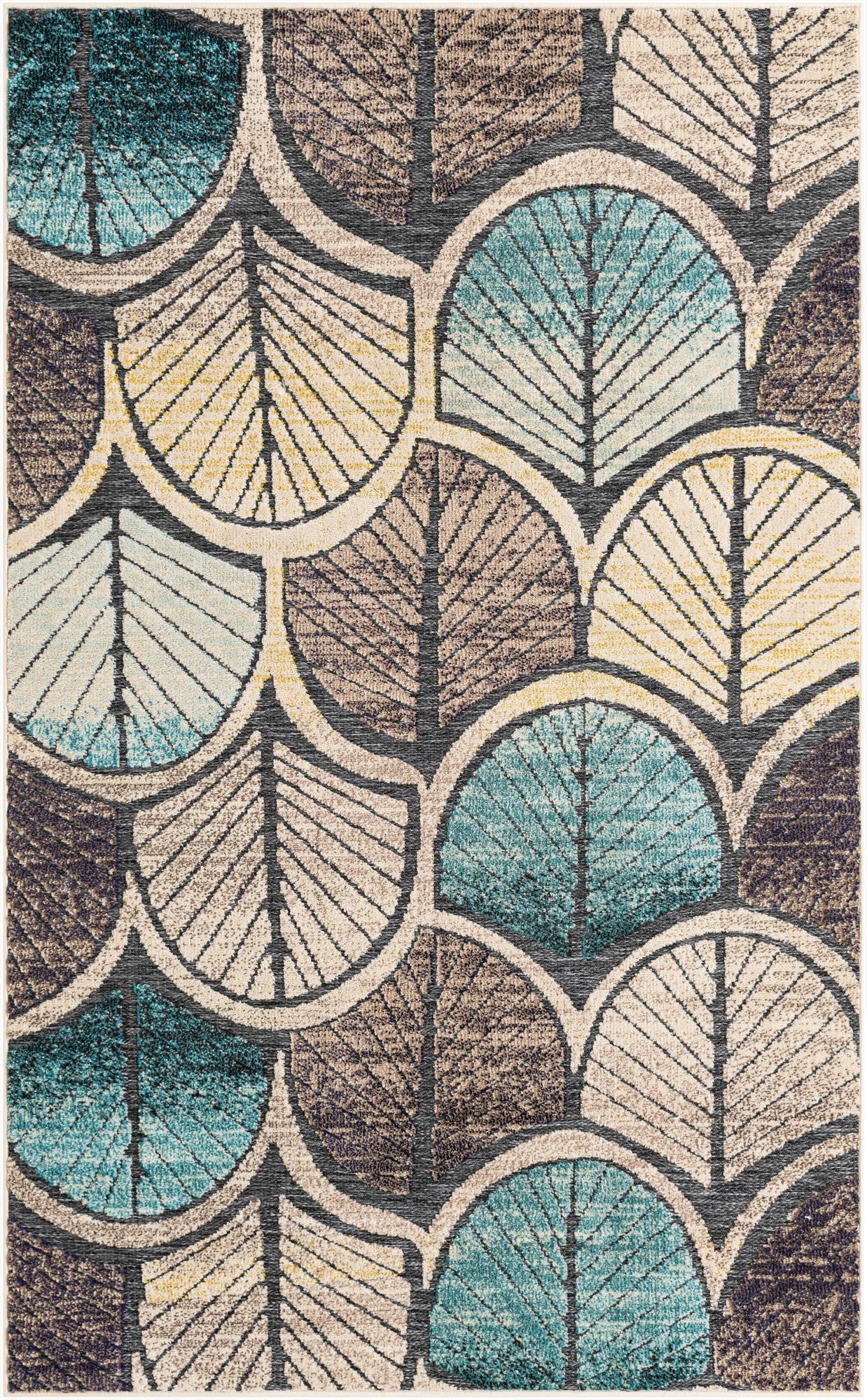 5' 3 x 8'  Washable Casablanca Indoor / Outdoor Rug