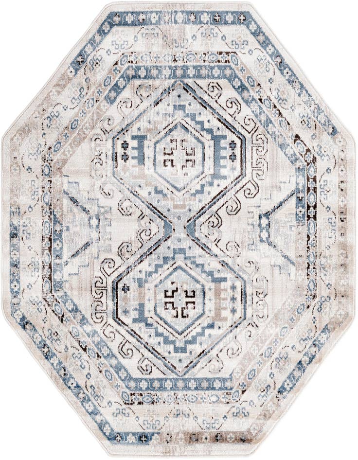 Detail image of 5' 3 x 5' 3 Charlotte Octagon Rug