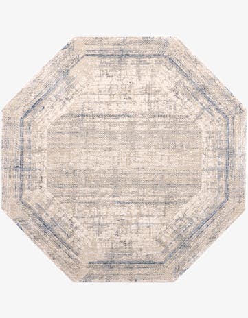 Gray Blue Deepa Octagon Rug