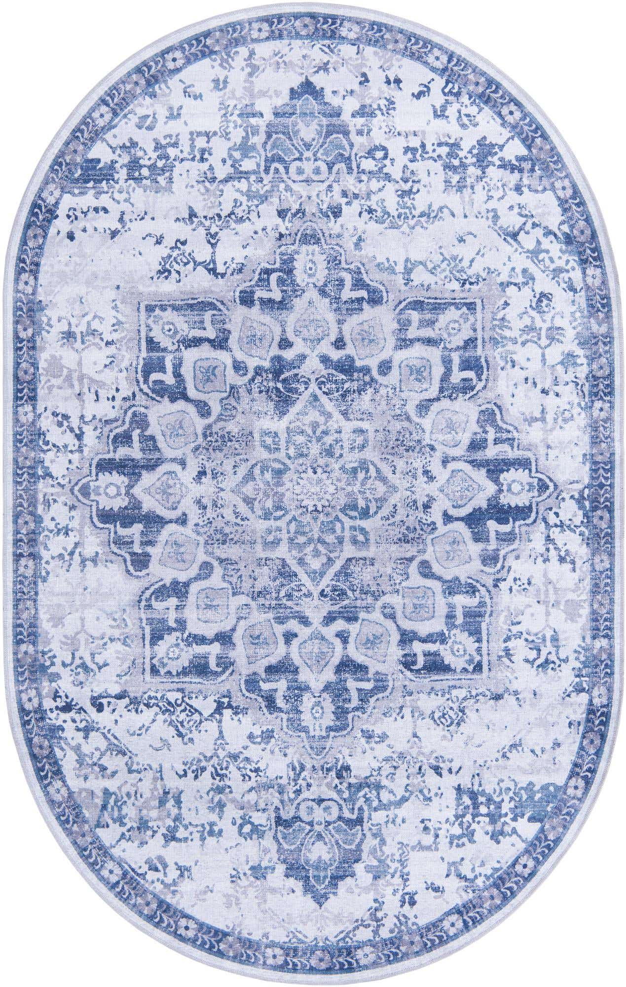 6' x 9' Washable Francesca Oval Rug