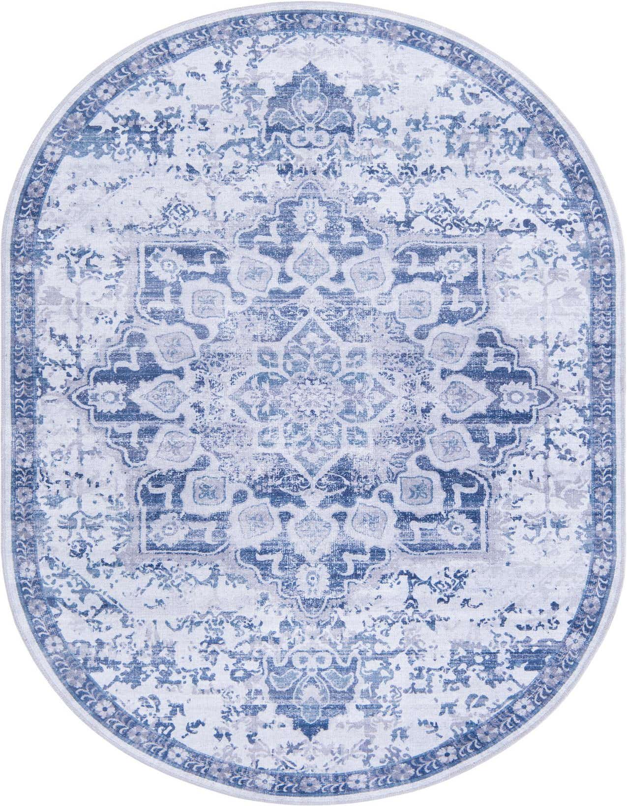 5' 3 x 8' Washable Renaissance Oval Rug