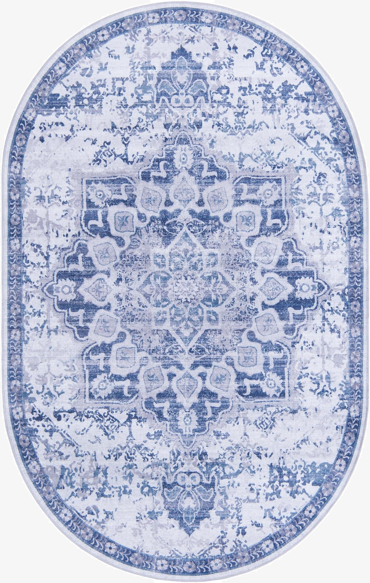 6' x 9'  Washable Renaissance Oval Rug