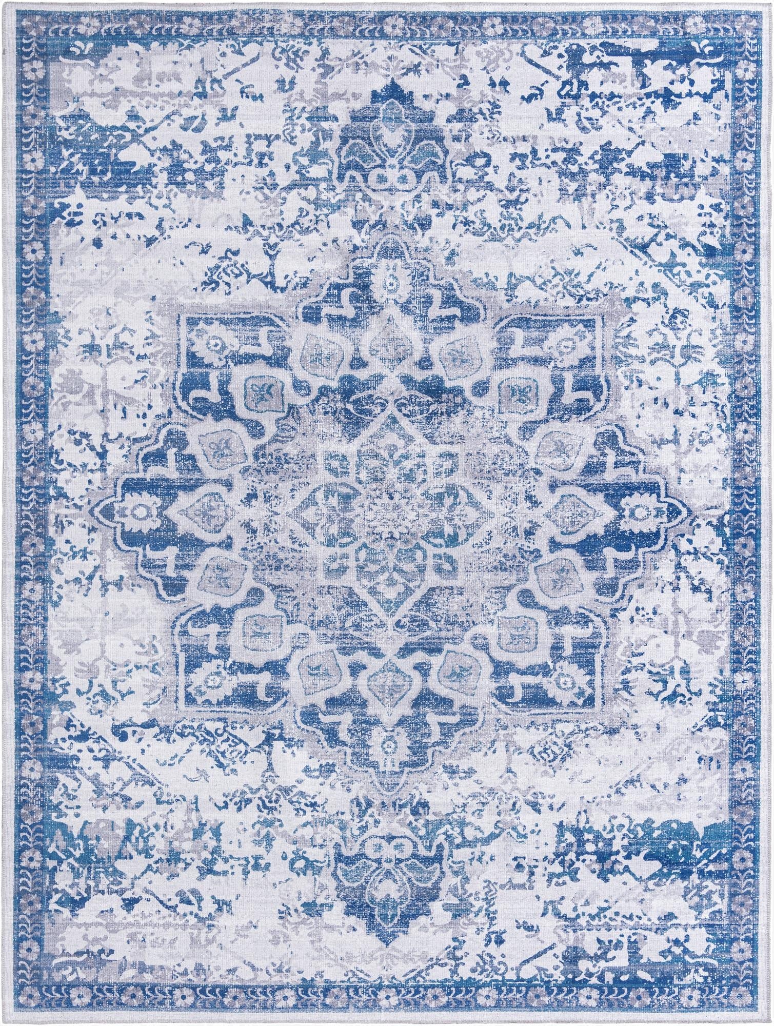 Primary image  9' 2 x 12'  Washable Francesca Rug