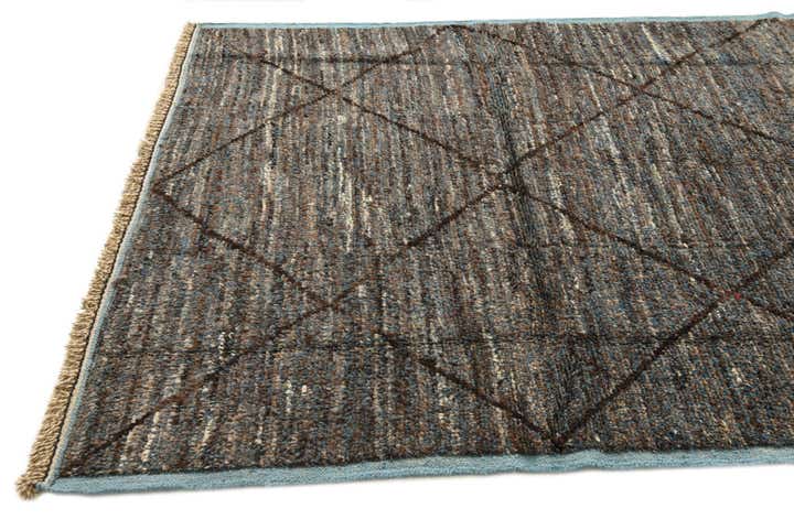 5' 11 x 9' 9 Hand Knotted Moroccan Wool Rug