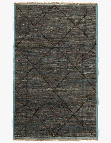 5' 11 x 9' 9 Hand Knotted Moroccan Wool Rug