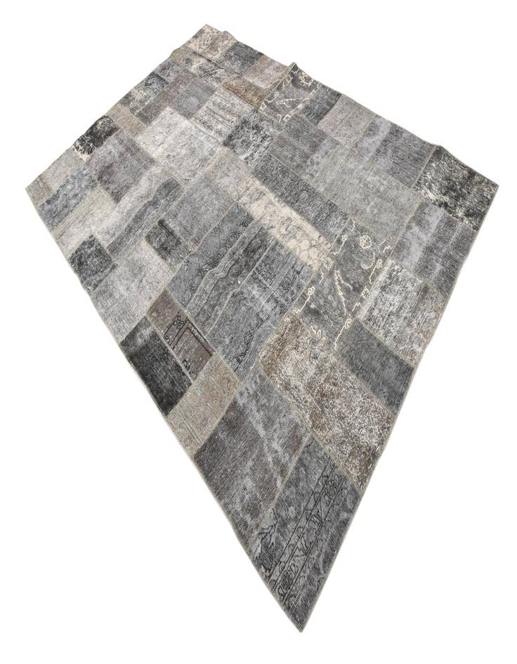 Detail image of 6' 2 x 9'  Hand Knotted Ultra Vintage Persian Wool Rug