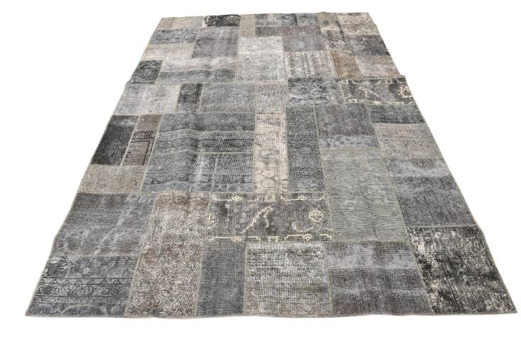 Detail image of 6' 2 x 9' Hand Knotted Ultra Vintage Persian Wool Rug