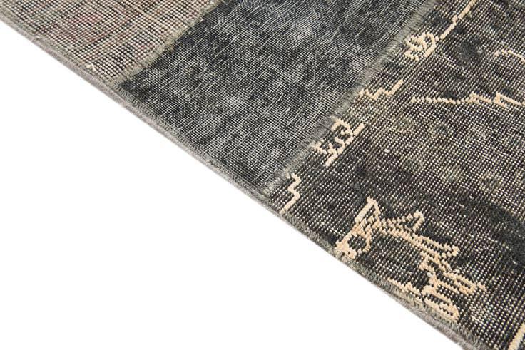 Detail image of 6' 2 x 9' Hand Knotted Ultra Vintage Persian Wool Rug